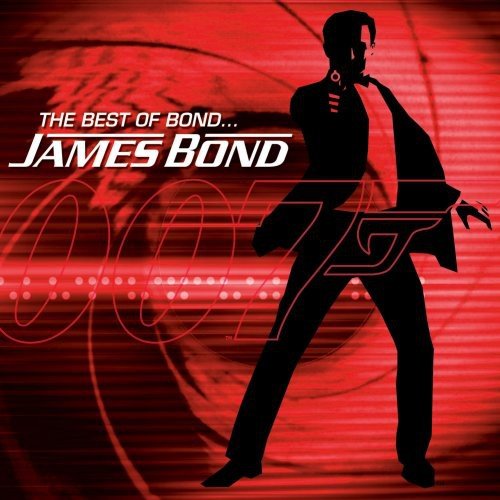 Black silhouette of James Bond against a red background with 007 logo text.