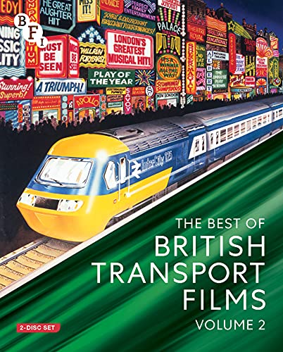 Blu-ray cover featuring a streamlined train passing a brightly lit theatre facade.