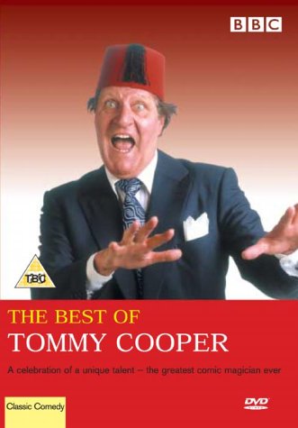 DVD cover featuring Tommy Cooper wearing a red fez and a suit.