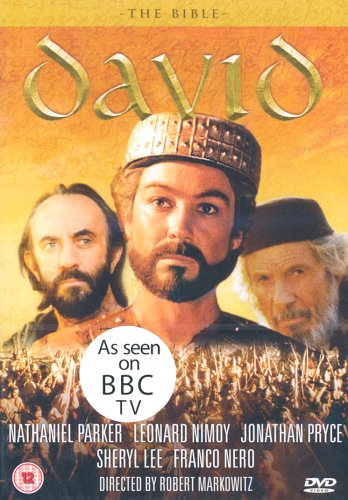 DVD cover for "The Bible - David" featuring a man in historical attire.