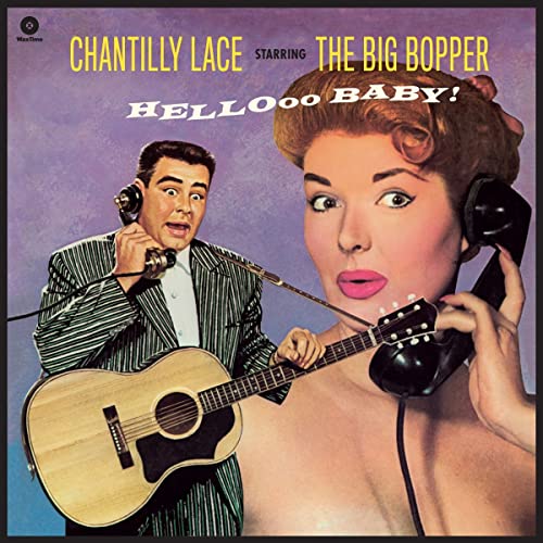 Album cover for "Chantilly Lace" by The Big Bopper, featuring a couple on phones.
