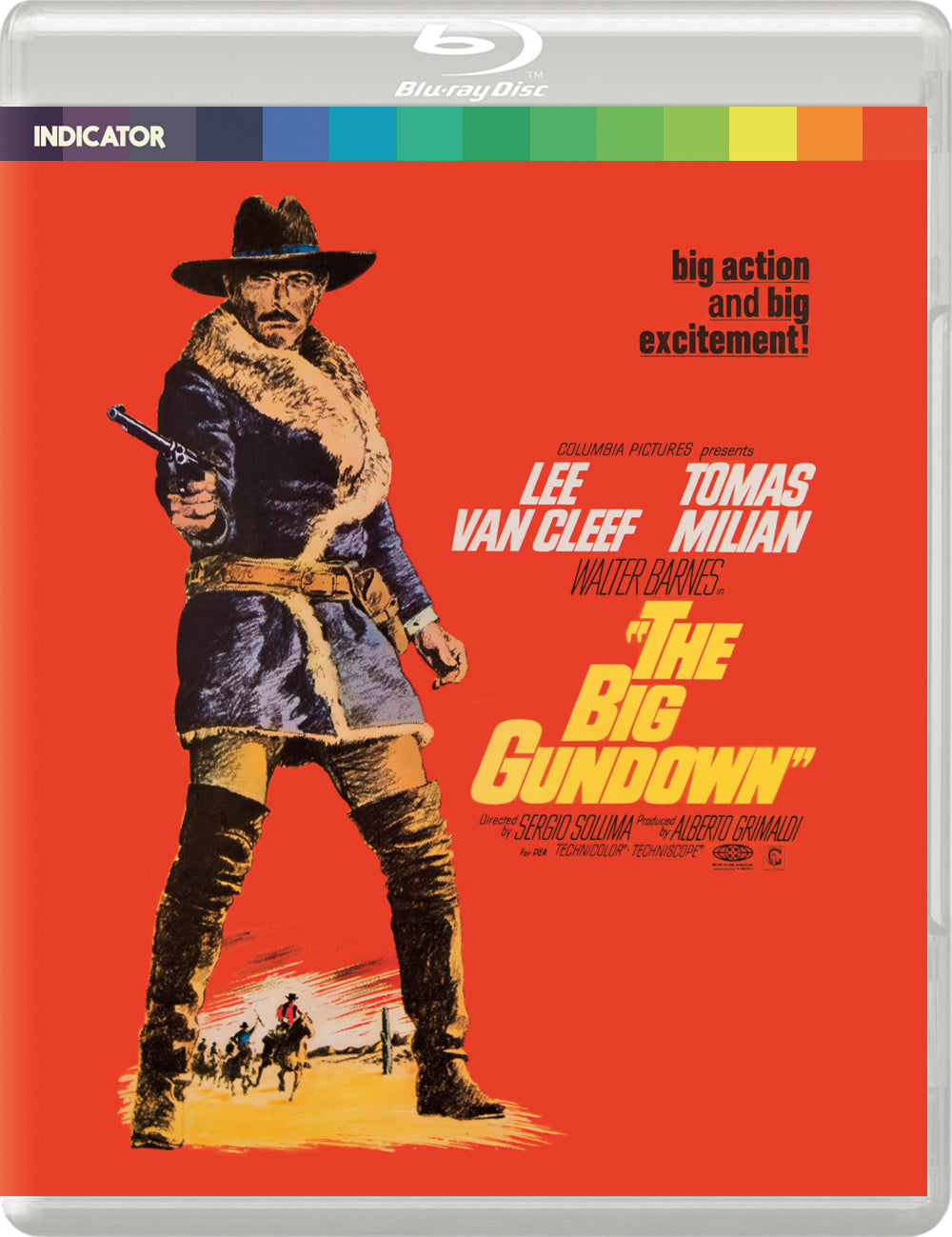 Blu-ray cover for The Big Gundown featuring a cowboy with a gun on red.