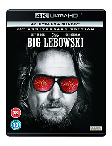 The Big Lebowski 4K Ultra HD Blu-ray cover featuring Jeff Bridges in sunglasses.
