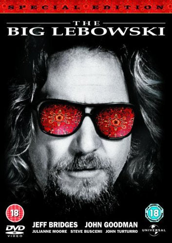DVD cover featuring a black and white close-up of Jeff Bridges wearing patterned sunglasses.