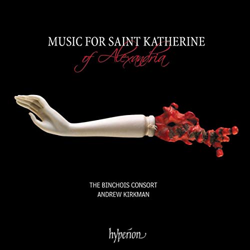 CD cover with a severed arm splattered with red paint on a black background.