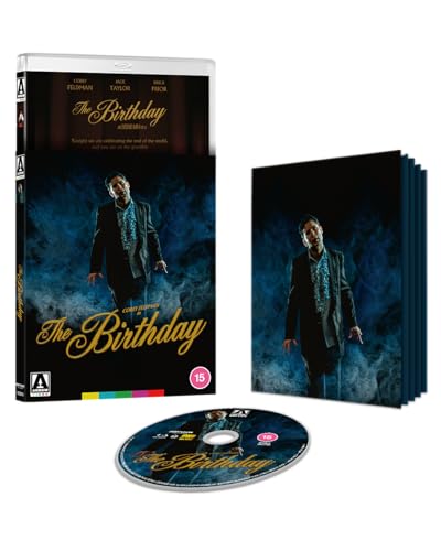 Blu-ray case and disc for the film "The Birthday" featuring a man in a suit.