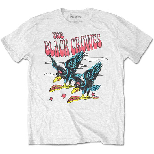 Black unisex t-shirt with The Black Crowes' "Flying Crowes" design, size XXX-Large.