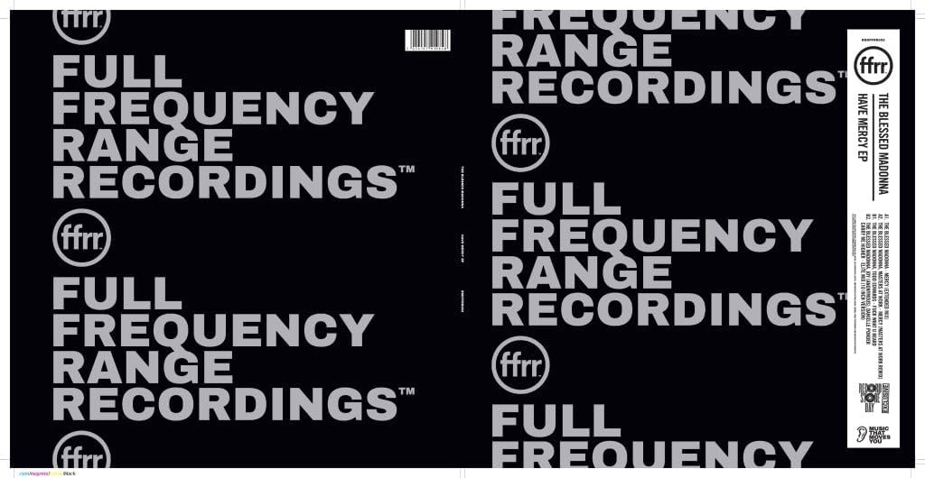 Black vinyl record sleeve with white "Full Frequency Range Recordings" text.