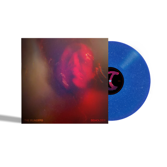 Vinyl record of The Blinders’ “Beholder” with red and blue imagery.