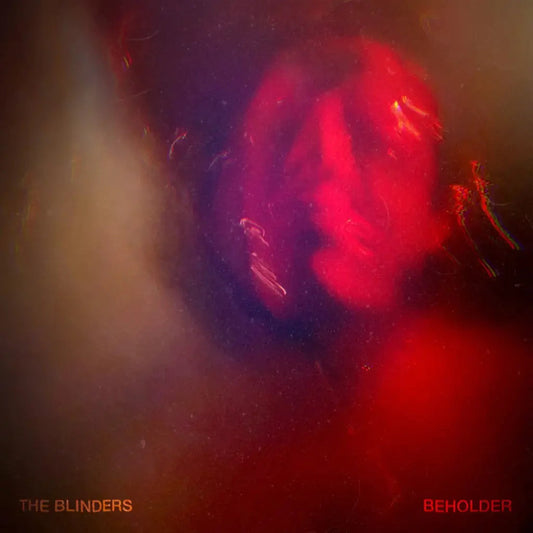 Abstract red and purple album cover for The Blinders’ “Beholder.”