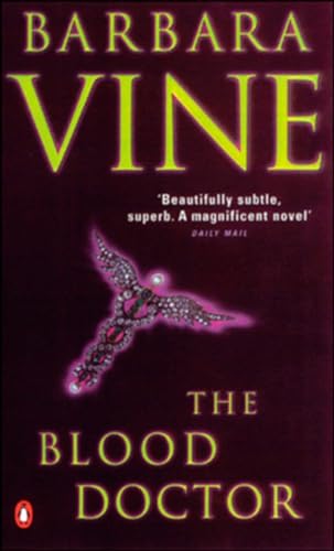 Book cover: "The Blood Doctor" by Barbara Vine, with a bird illustration.