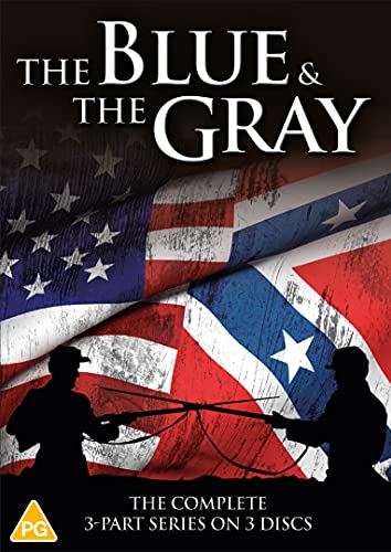 DVD cover for "The Blue and the Gray" depicting Civil War flags and soldiers.