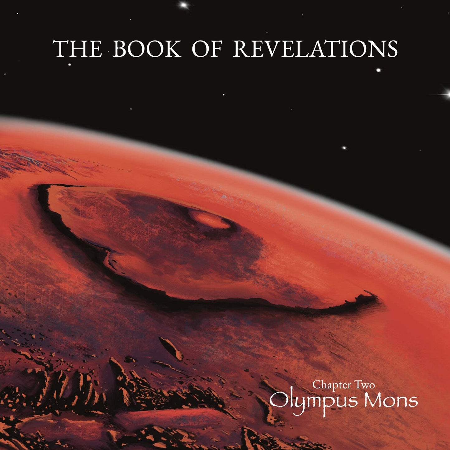 CD cover: red Martian landscape with text "The Book of Revelations".