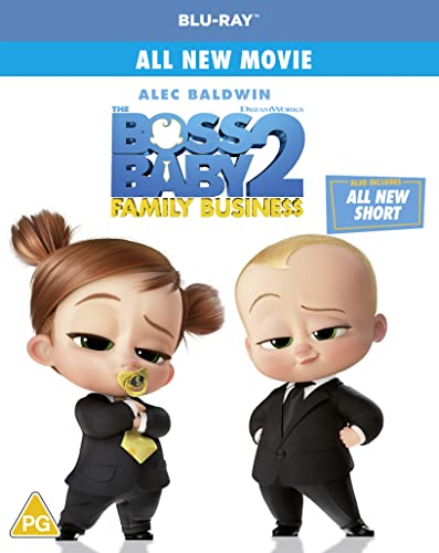 Blu-ray cover featuring two baby bosses in suits and a young girl.