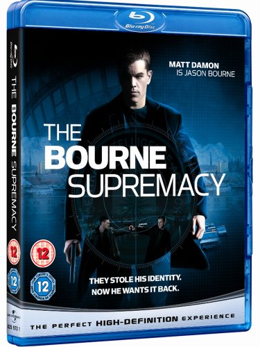 Blu-ray case for "The Bourne Supremacy" featuring Matt Damon’s portrait.