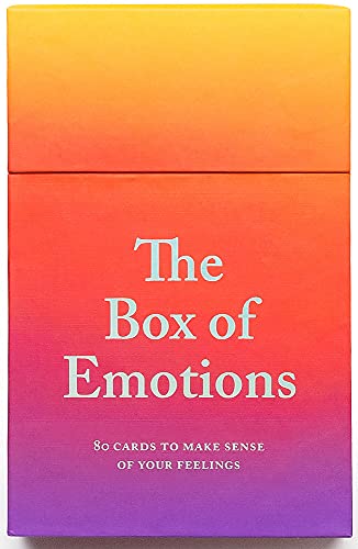 Rectangular box with gradient colors and the title "The Box of Emotions".