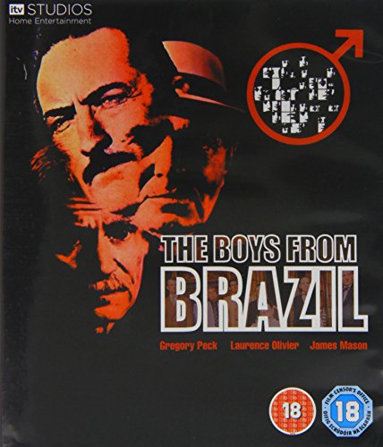 Blu-ray cover for The Boys From Brazil featuring stylized orange and black portraits.