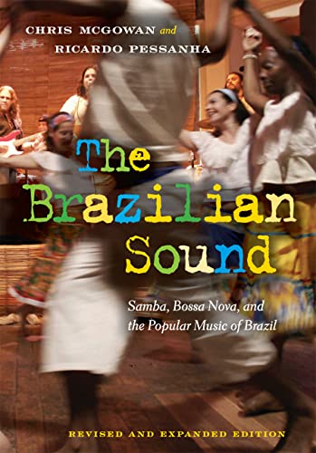 Book cover: “The Brazilian Sound: Samba” with dancers in motion.