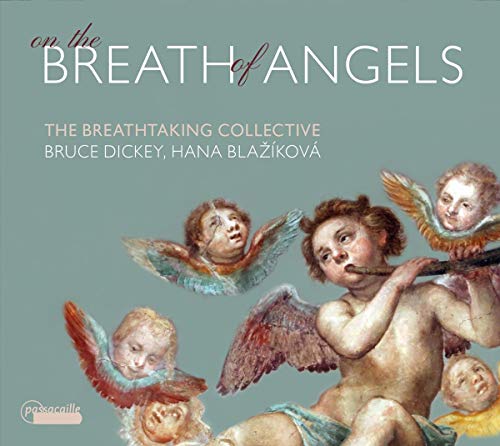 CD cover with cherubs playing instruments, titled "On The Breath of Angels".