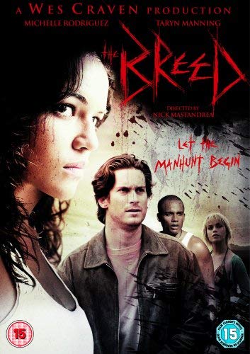 DVD cover for horror film "The Breed" featuring cast portraits.