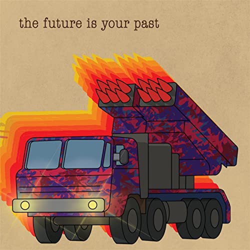 CD cover: illustrated blue and purple dump truck with orange flames.