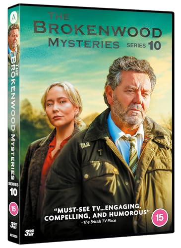DVD cover for "The Brokenwood Mysteries: Series 10" featuring two actors.