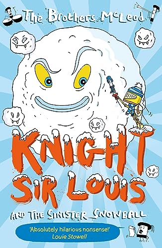 A knight faces a giant, sinister-looking snowball on a light blue background.