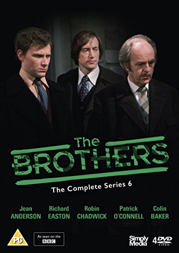 Three men in suits on DVD cover for The Brothers Complete Series 6.