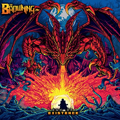 CD cover art: red dragon with outstretched wings under a full moon.