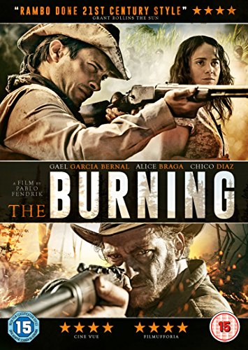 DVD cover for "The Burning" showing a man and woman holding guns.