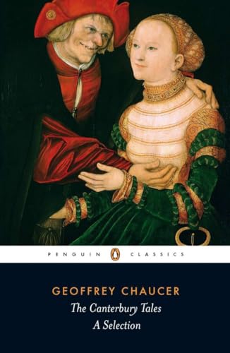 Penguin Classics edition of "The Canterbury Tales" with Renaissance-style portrait.
