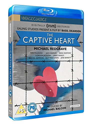 The Captive Heart" Blu-ray case with barbed wire, a heart, and doves.