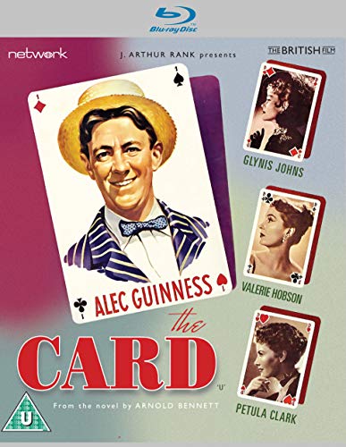 Blu-ray cover for "The Card" featuring Alec Guinness and film stills.
