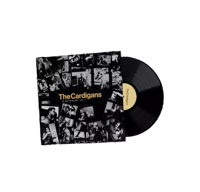 The Cardigans vinyl record album cover with black background.
