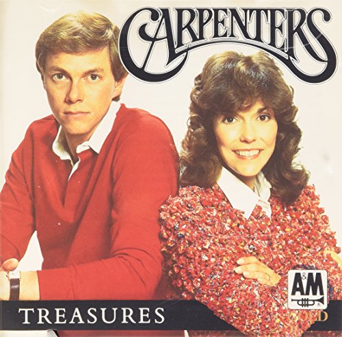 CD cover featuring portraits of Richard and Karen Carpenter, titled "Treasures".