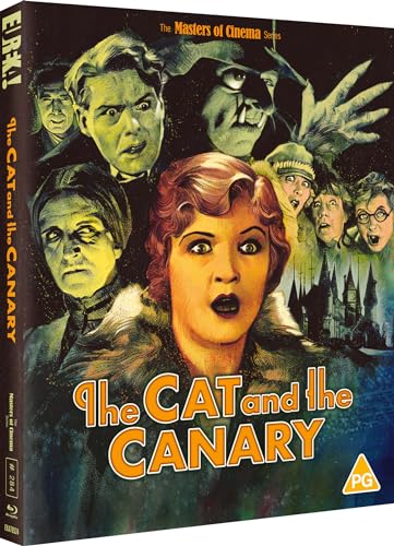 Blu-ray cover for "The Cat and the Canary" featuring frightened faces.