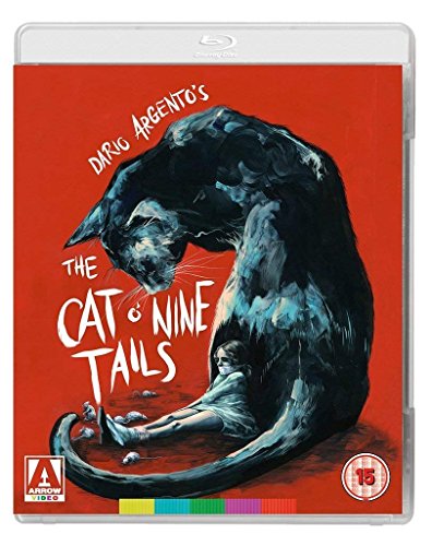 Blu-ray cover for “The Cat O’ Nine Tails” featuring a black cat and girl.