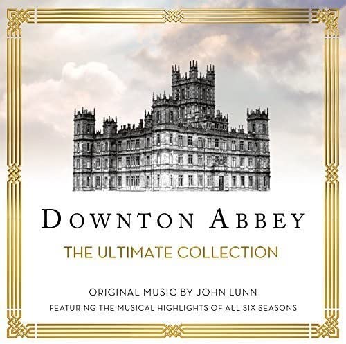 Downton Abbey CD cover featuring a stately home illustration.