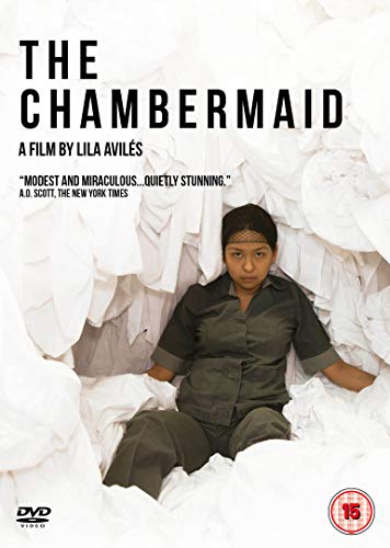 DVD cover for "The Chambermaid" featuring a woman surrounded by laundry.