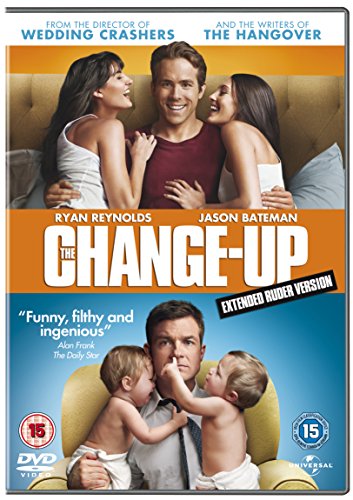 DVD cover for "The Change-Up" featuring Ryan Reynolds, Jason Bateman, and babies.