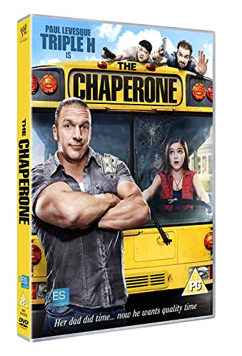 DVD cover for "The Chaperone" featuring a man, a girl, and a school bus.
