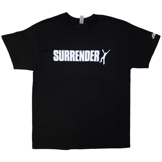 Black t-shirt featuring “The Chemical Brothers” album art from “Surrender”.