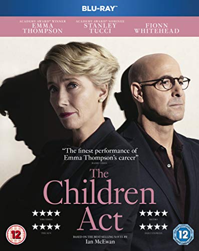 Blu-ray cover for "The Children Act" featuring Emma Thompson and Stanley Tucci.