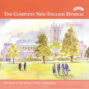 CD cover for “The Complete New English Hymnal Vol. 16” with cathedral painting.