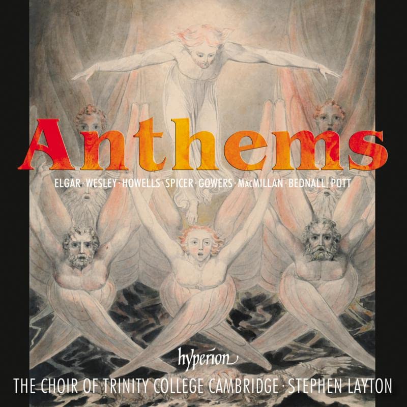 CD cover featuring classical artwork of ethereal figures and the word Anthems in red.