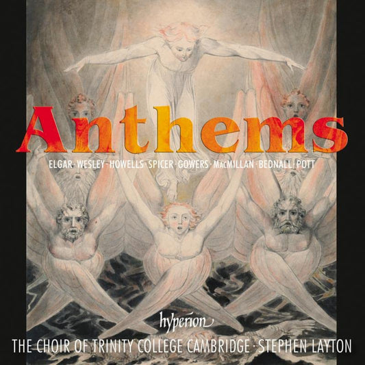 CD cover featuring classical artwork of ethereal figures and the word Anthems in red.