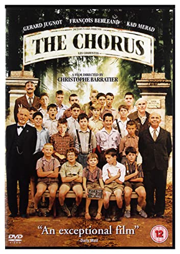 DVD cover for "The Chorus" featuring a group of boys and two men.