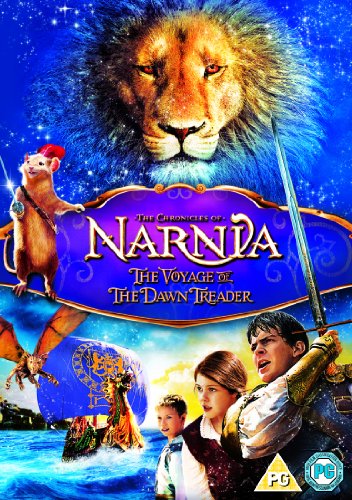 Narnia DVD cover featuring Aslan, a lion, and characters from the film.