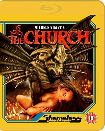 Blu-ray cover for "The Church" featuring a demon and a woman.