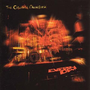Album cover for The Cinematic Orchestra’s “Every Day,” featuring fiery, blurred imagery.
